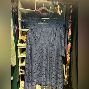 Dark Blue Kash and Jess Lace Dress Sz XL EUC